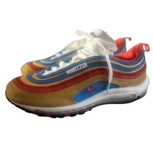 Nike Air Max 97 in Gold, Red, and Blue